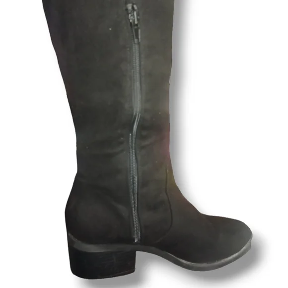 EXPRESS Over The Knee Faux Suede Boots - Black | Size 7 - Picture 7 of 16